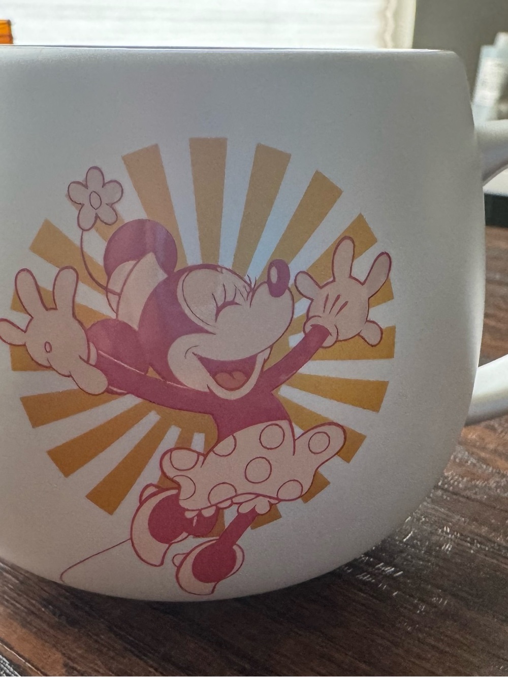 authentic disney mickey & Minnie Mouse retro sunburst stoneware mug 21oz